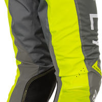 FLY RACING Kinetic Mesh Center Pants Grey/White/Hi Vis Sz 40