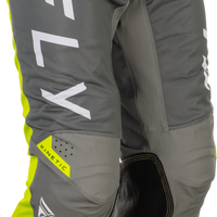 FLY RACING Kinetic Mesh Center Pants Grey/White/Hi Vis Sz 40