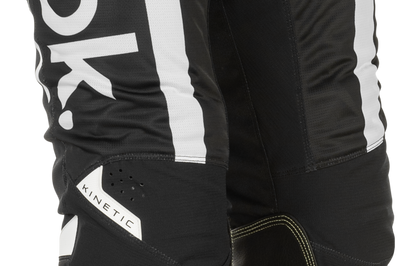 FLY RACING Kinetic Mesh Dbk Pants Black/White Sz 38