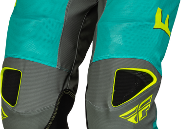 Fly Racing Kinetic Mesh Kore Pants Hi-vis/teal/grey Sz 40 - Apparel Collection