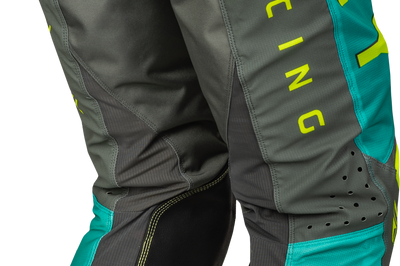 Fly Racing Kinetic Mesh Kore Pants Hi-vis/teal/grey Sz 40 - Apparel Collection