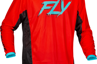 Fly Racing Kinetic Mesh Rave Jersey Red/black/mint Xl - Apparel Collection