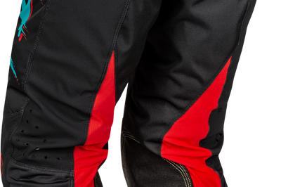 Fly Racing Kinetic Mesh Rave Pants Red/black/mint Sz 40 - Apparel Collection