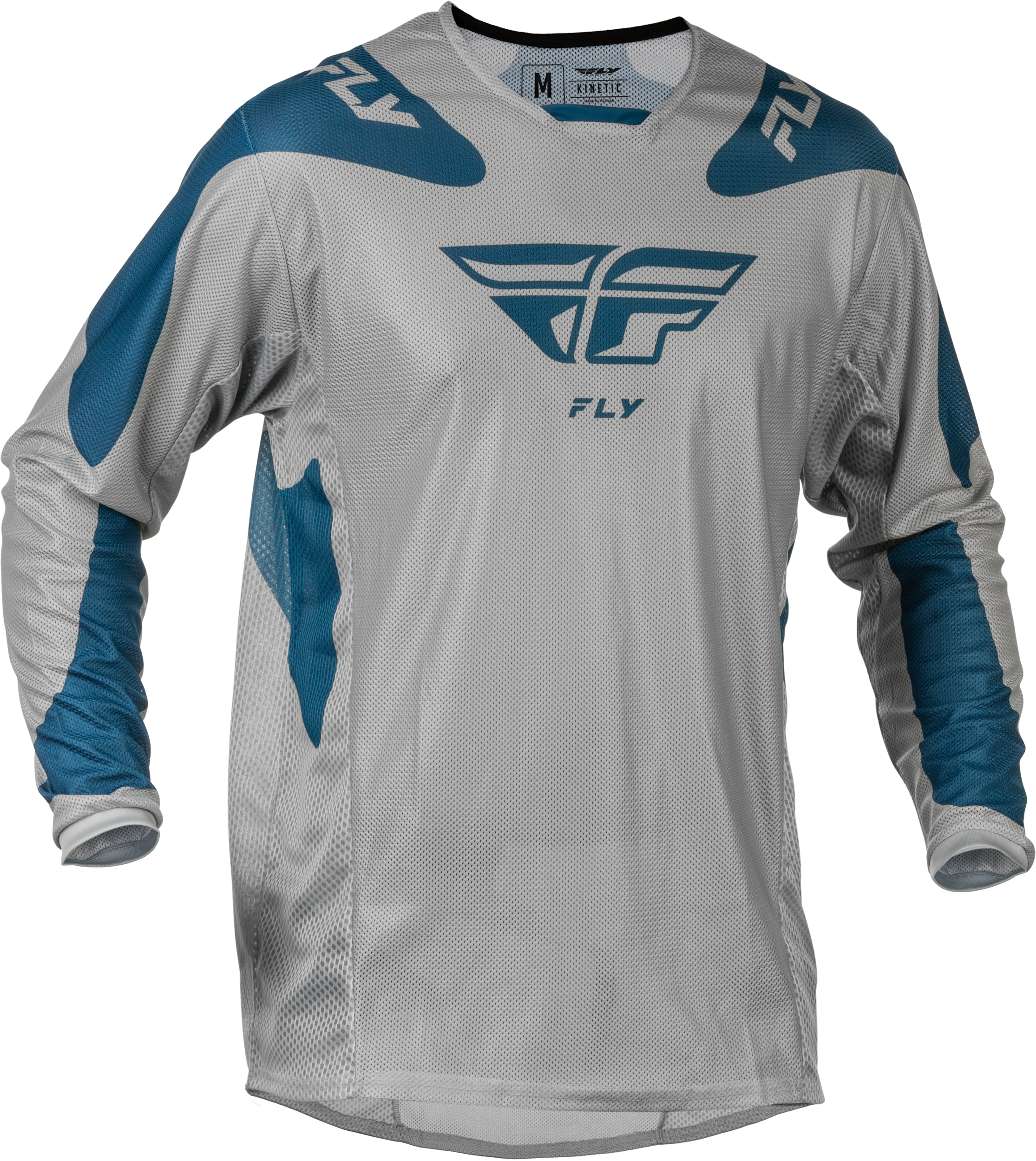 FLY RACING Kinetic Mesh Sym Jersey Grey/Blue Md