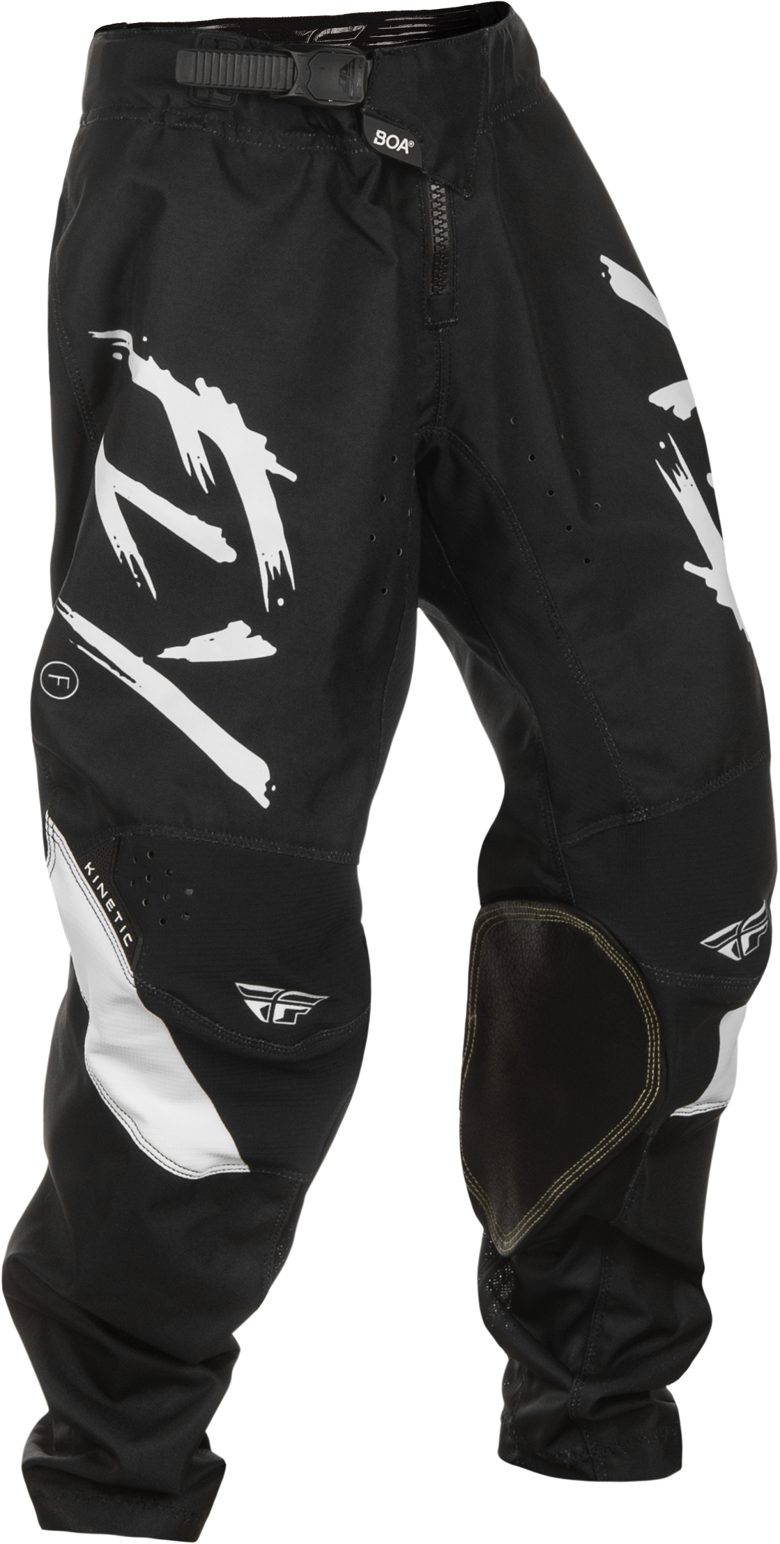 FLY RACING Kinetic Stoke Pant Ca/Ny Black/White Sz 18
