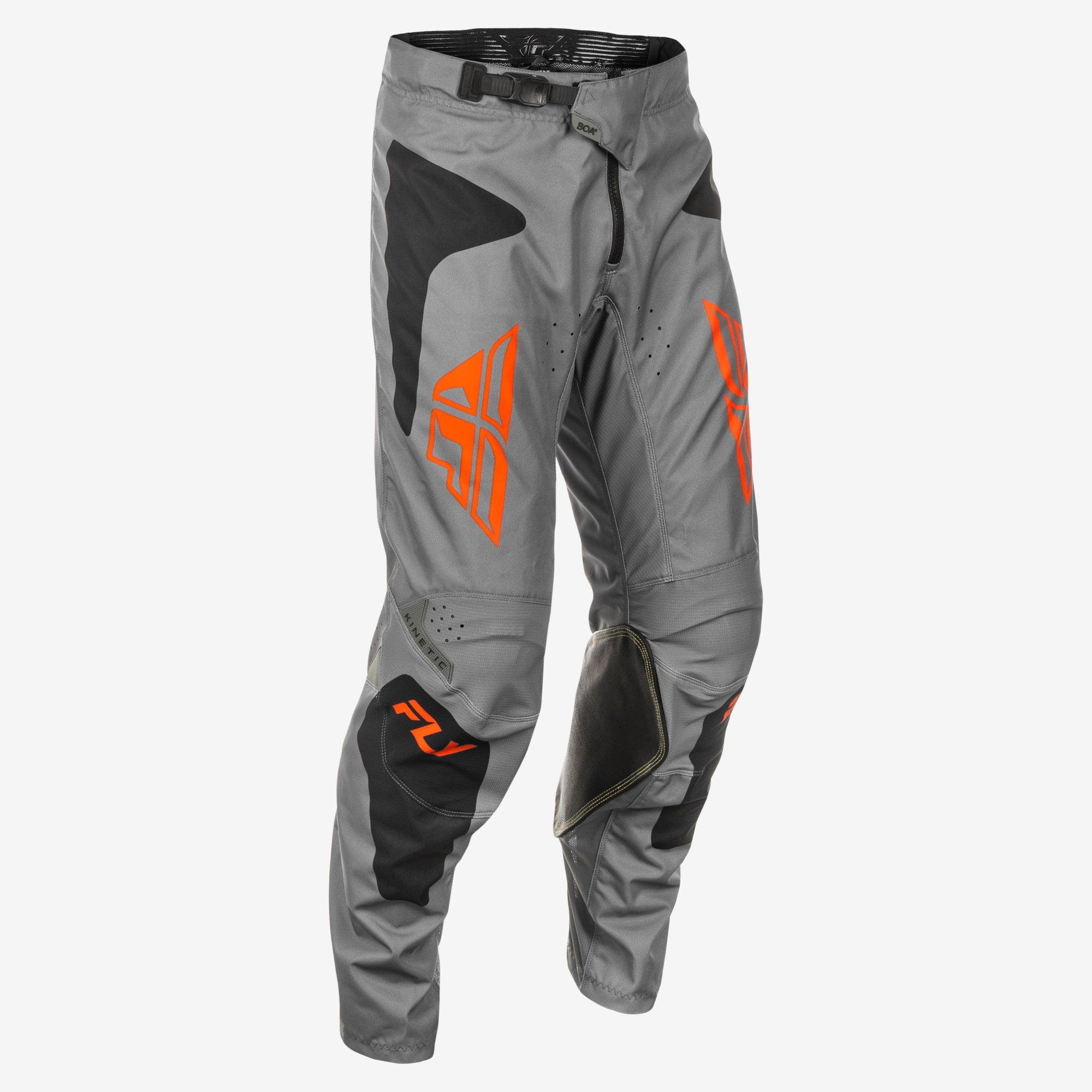 FLY RACING Kinetic Sym Pants Ca/Ny Grey/Orange/Black Sz 36