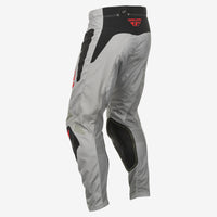 FLY RACING Kinetic Sym Pants Ca/Ny Light Grey/Red/Black Sz 36