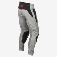 FLY RACING Kinetic Sym Pants Ca/Ny Light Grey/Red/Black Sz 42