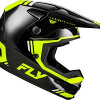 FLY RACING Kinetic Verdict Helmet Black/Hi Vis/Grey Lg