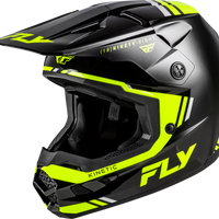 FLY RACING Kinetic Verdict Helmet Black/Hi Vis/Grey Lg