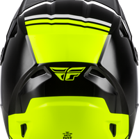 FLY RACING Kinetic Verdict Helmet Black/Hi Vis/Grey Lg