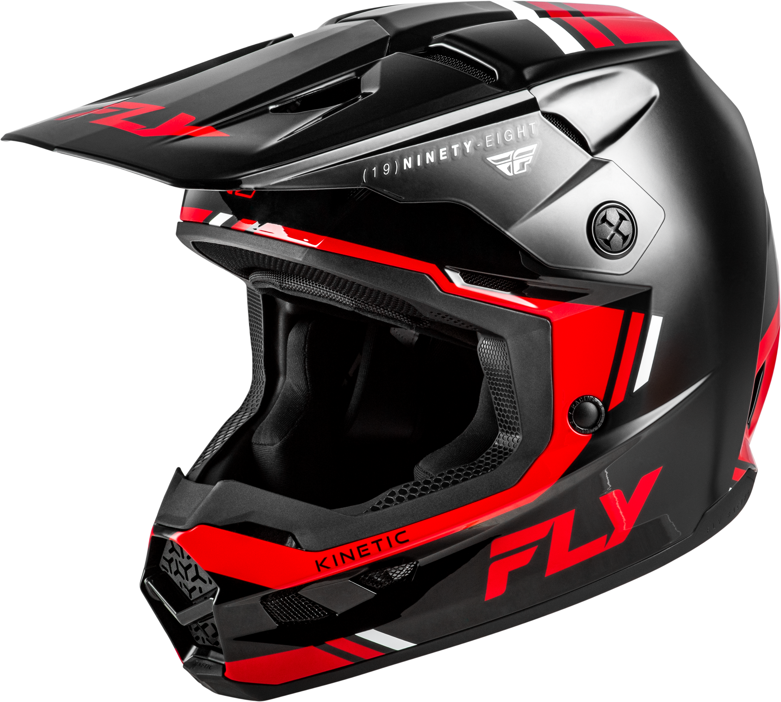FLY RACING Kinetic Verdict Helmet Black/Red/White Xl