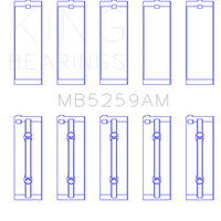 King Engine Bearings Acura B18A1/B1/C1/C5 K20A / K24A (Size STD) Main Bearing Set - Components