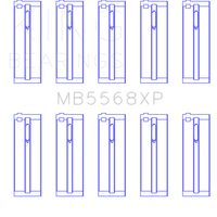 King Engine Bearings Acura D16A1 / 97-01 Honda H22A4 / 98 + F23A (Size 0.25mm) Performance Main Bearing Set - Components