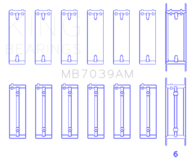 King Engine Bearings BMW M51/M57 (Size STD) Main Bearing Set - Components