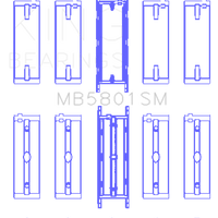King Engine Bearings BMW N63/S63 (Size + 0.50mm) Crankshaft Main Bearing Set - Components