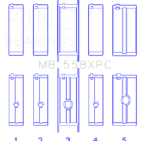King Engine Bearings Chrysler 273 301 313 318 340 Crankshaft Main Bearing Set - Components