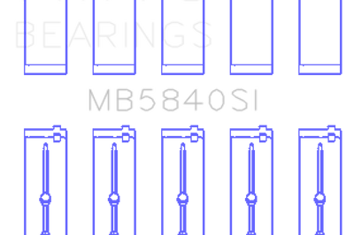 King Engine Bearings Chrysler / Dodge Gen 3 Hemi 5.7L / 6.1L / 6.4L Crankshaft Main Bearing Set (Set of 5) - Components