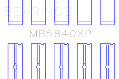 King Engine Bearings Chrysler / Dodge Gen 3 Hemi 5.7L / 6.1L / 6.4L Crankshaft Main Bearing Set (Set of 5) - Components