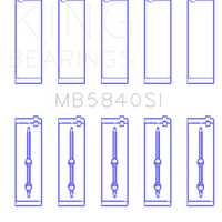 King Engine Bearings Chrysler / Dodge Gen 3 Hemi 5.7L / 6.1L / 6.4L (Size 0.5) Crankshaft Main Bearing Set of 5