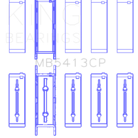 King Engine Bearings General Motors 134 Crankshaft Main Bearing Set (Set of 10) - Components