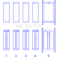 King Engine Bearings General Motors 75+ 262/267/302/307/327/327/350 Main Bearing Set - Components