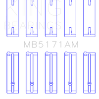 King Engine Bearings Mazda FS-DE L4/FP L4/FS L4 DOHC 16 Valve (Size STD) Main Bearing Set - Components