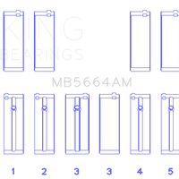 King Engine Bearings Nissan QR25DE DOHC 16 Valves (Size STD) Main Bearing Set - Components