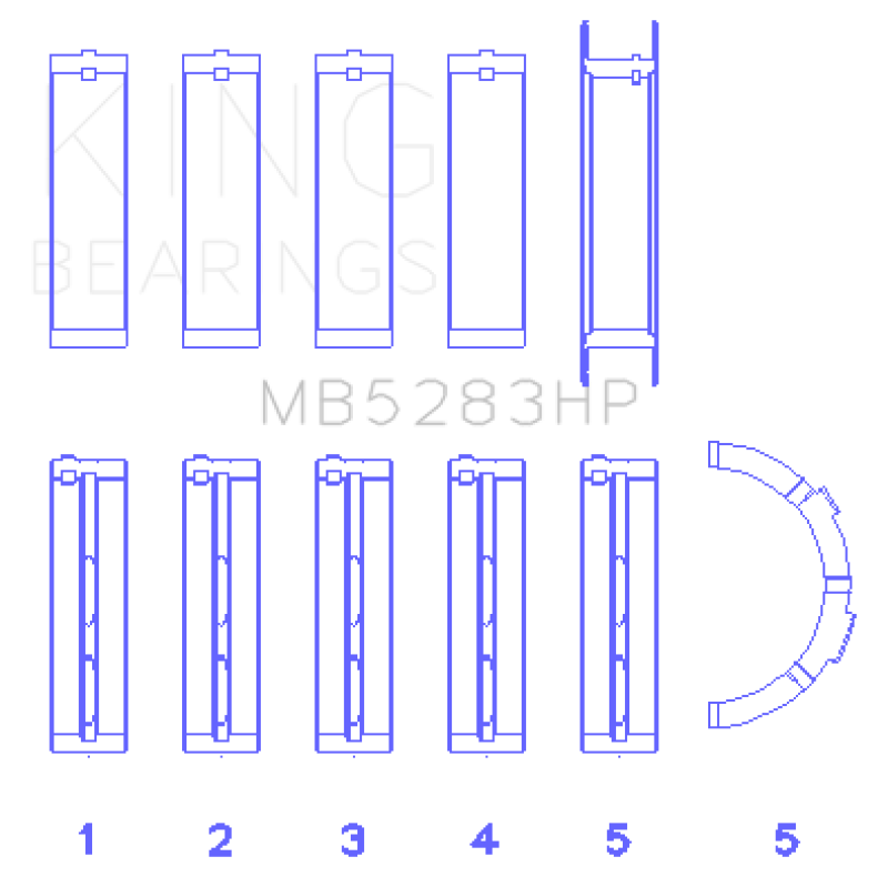 King Engine Bearings Performance Main Bearing Set - Size Standard - Components