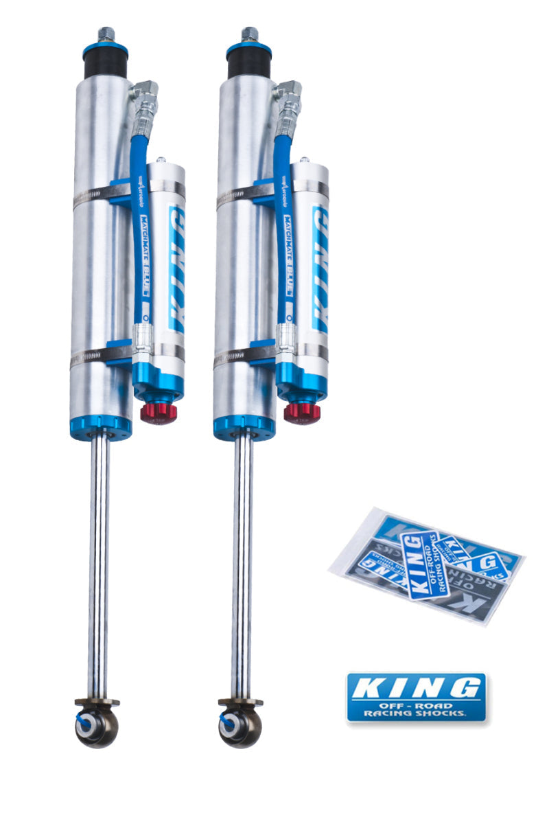King Shocks 07-18 Jeep Wrangler JK Front 2.5 Dia Piggy Hose Res Shock 6in Lift w/Adjuster (Pair) - Suspension