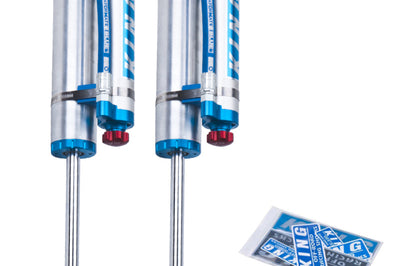 King Shocks 07-18 Jeep Wrangler JK Front 2.5 Dia Piggy Hose Res Shock 6in Lift w/Adjuster (Pair) - Suspension