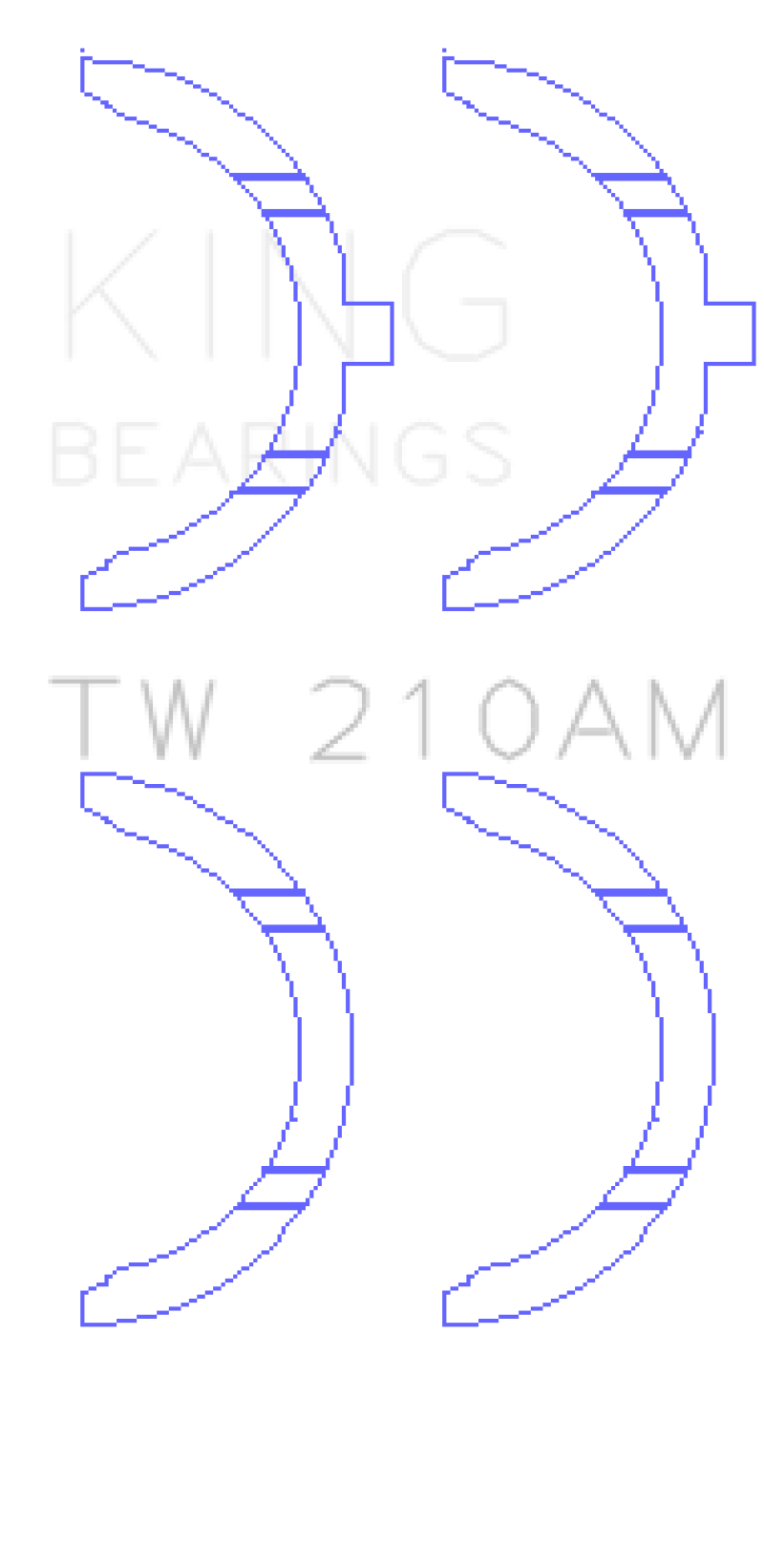 King Engine Bearings Toyota 5R/2M/4M/5ME/5MGE/7MGE/7MGTE Thrust Washer Set - Components