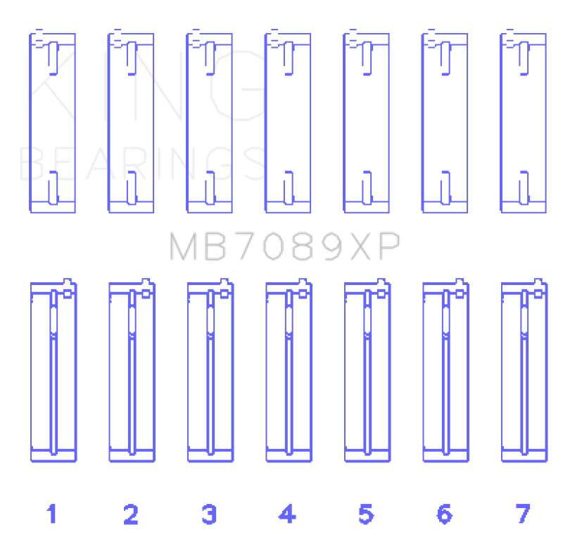 King Engine Bearings Volkswagen VR6 2.8L (Size STD) Performance Main Bearing Set - Components
