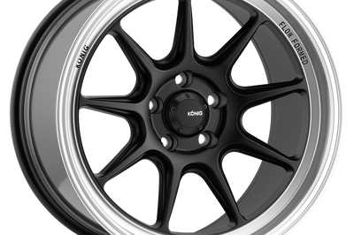 Konig Countergram 18x8.5 5x108 ET43 Matte Black / Machined Lip - Wheels