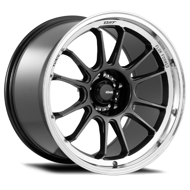 Konig Hypergram 18x9.5 5x114.3 ET35 Metallic Carbon w/ Machined Lip - Wheels