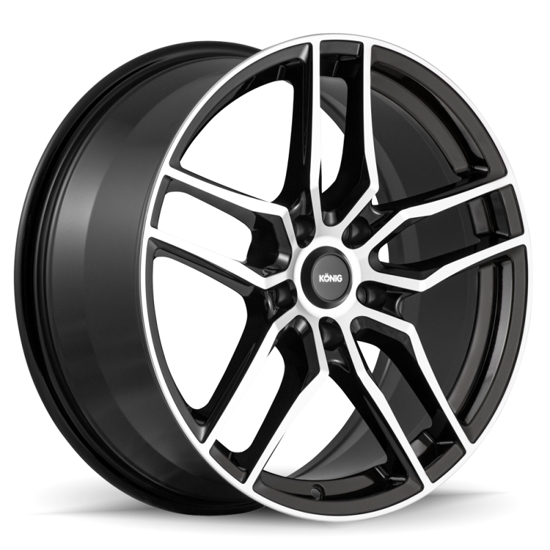 Konig Intention 18x8 5x112 ET45 Gloss Black / Machine Face - Wheels
