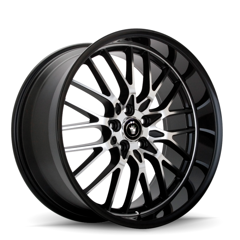Konig Lace 16x7 10x100/114.3 ET40 Black/Machine Spoke - Wheels
