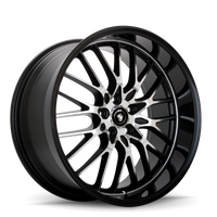 Konig Lace 17x7 10x100/114.3 ET40 Black/Machine Spoke - Wheels