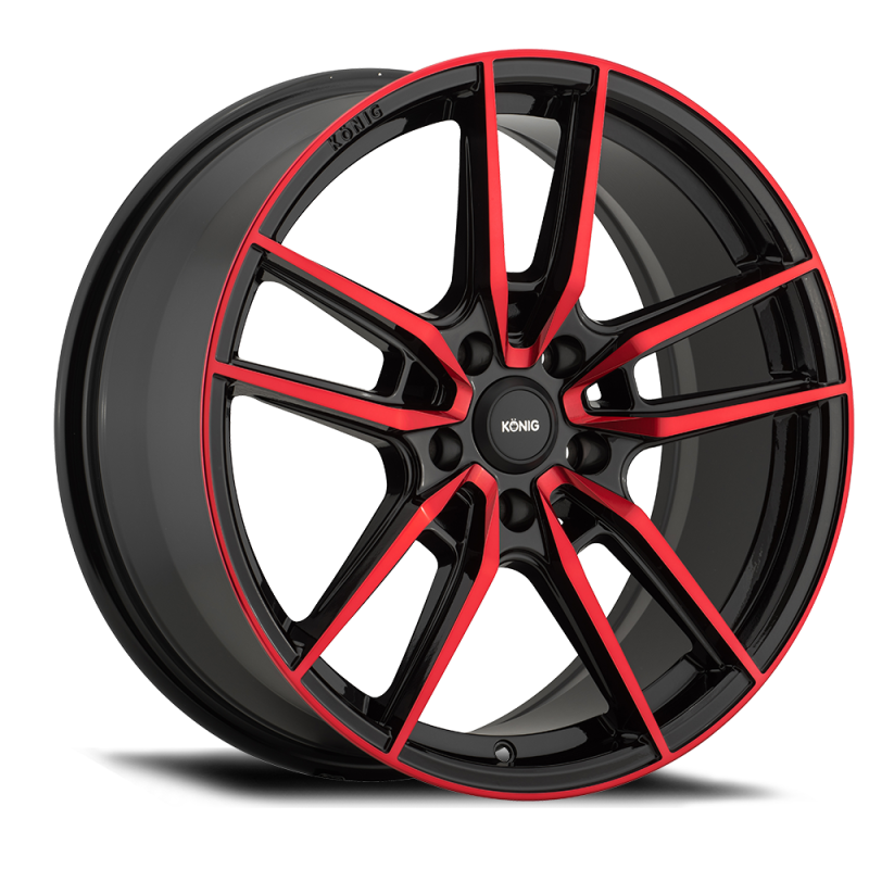 Konig Myth 18x8 5x112 ET43 Gloss Black w/ Red Tinted Clearcoat - Wheels