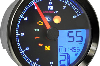 Koso Tnt-b Gauge (silver) Yamaha Bolt - Black - Street Collection