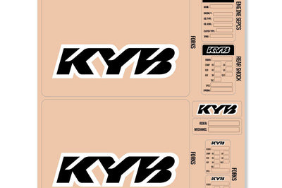 D-cor Kyb Decal Kit Black Fork/shock/eng Spec - Offroad Collection