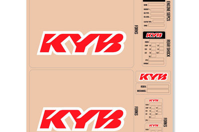 D-cor Kyb Decal Kit Red Fork/shock/eng Spec - Offroad Collection