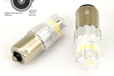 Cyron Led Bau15s Py21w Amber Pair Single Contact Offset Pin - Harddrive Products