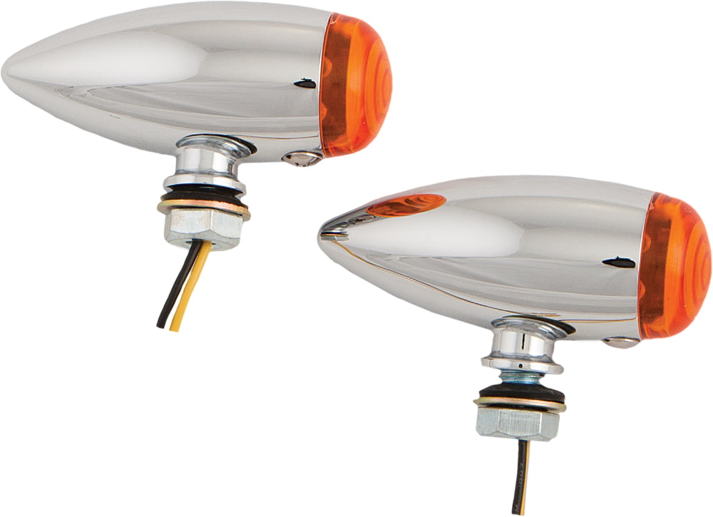 Harddrive Led Bullet Marker Light Chrome W/amber Lens - Products