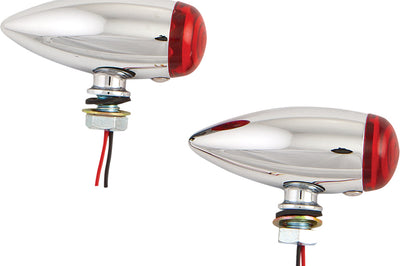 Harddrive Led Bullet Marker Light Chrome W/red Lens - Products