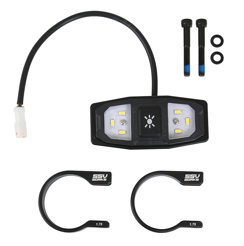 Ssv Works Led Dome Light W/cage Clamps Ring Style 1.85’’ - Atv Performance Products
