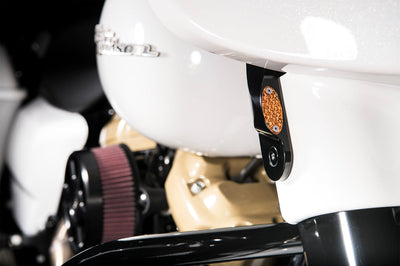 Pro One Led Front Signal Lights Flhx Flht W/o Spotlights Blk - Black - Harddrive Products