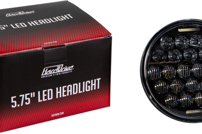 Harddrive Led Headlight 5.75’’ 75w Black 3500/2000 Lumens - Products