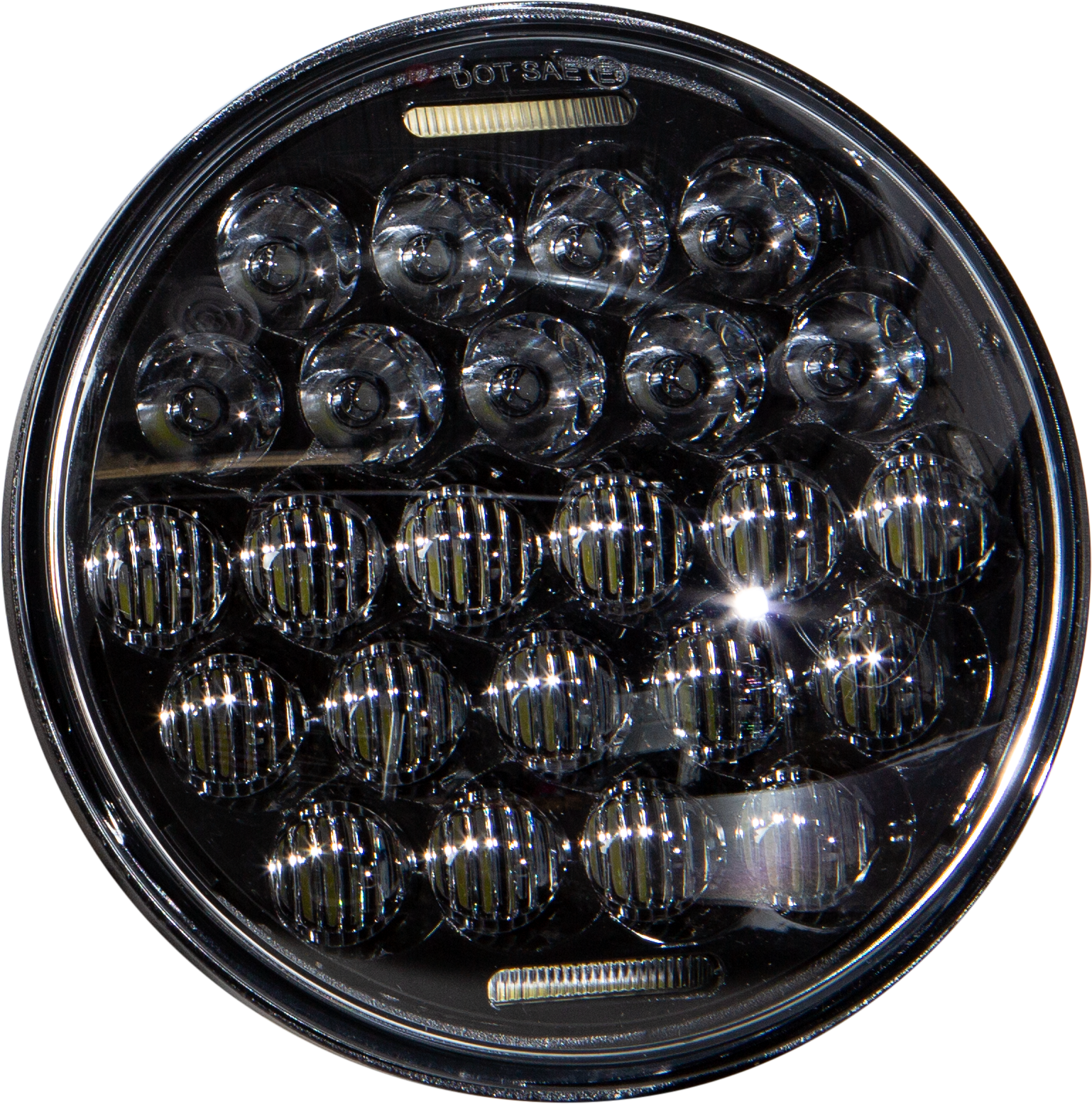 Harddrive Led Headlight 5.75’’ 75w Black 3500/2000 Lumens - Products