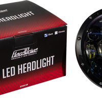 Harddrive Led Headlight 7’’ 90w Black 3500/2400 Lumens - White - Products